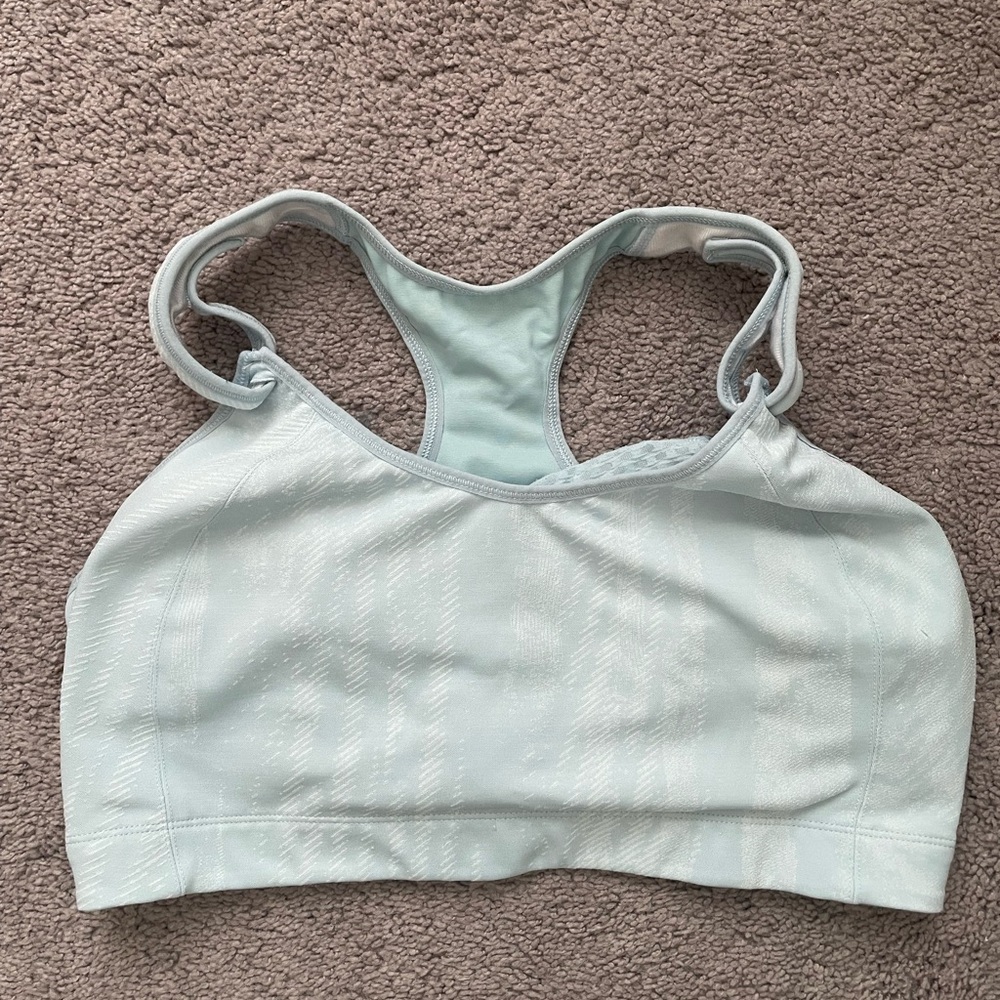 Brooks Light Blue High Impact Sports Bra
